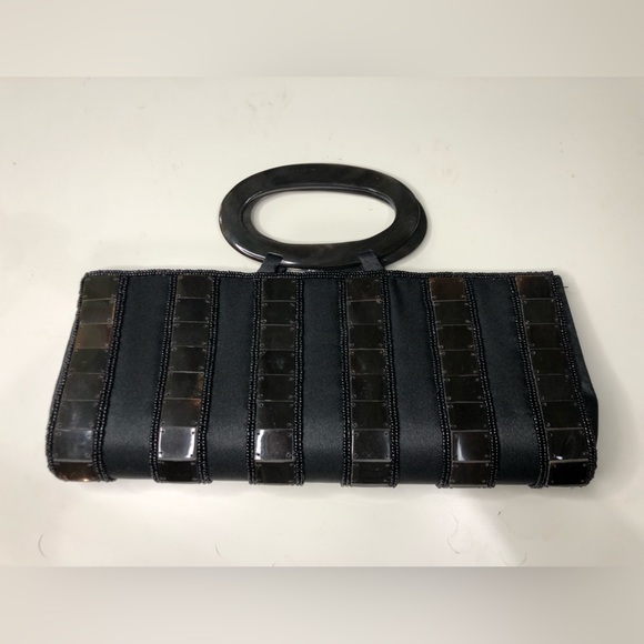 Dolce Vita Luxury Textured Clutch TORTOISE HANDLE Handbag - Picture 2 of 6